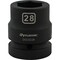 Dynamic 1" Drive Standard Socket, Black Phosphate, Tools 28MM X 1" Drive, 6 Point Standard Length D025028 - alternate 1
